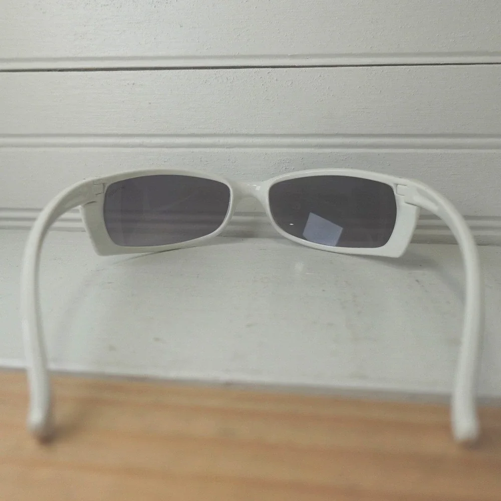 Arnett Sunglasses Men's Black & White‎ Frames Y2K Racing Wrap-around Glasses